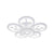 Lustra LED cu telecomanda si cristal DAISY 72W, 6 Elemente, lumina Rece/Calda/Neutra, Dimabila, Alb