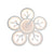 Lustra LED cu telecomanda si cristal DAISY 72W, 6 Elemente, lumina Rece/Calda/Neutra, Dimabila, Alb