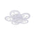Lustra LED cu telecomanda si cristal DAISY 72W, 6 Elemente, lumina Rece/Calda/Neutra, Dimabila, Alb