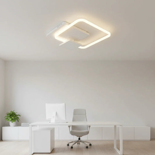 Lustra LED cu telecomanda ANEMONA 75W, 3 Patrate, lumina Rece/Calda/Neutra, Dimabila, Alb Lustre LED cu Telecomanda Default Title Alessandro Design