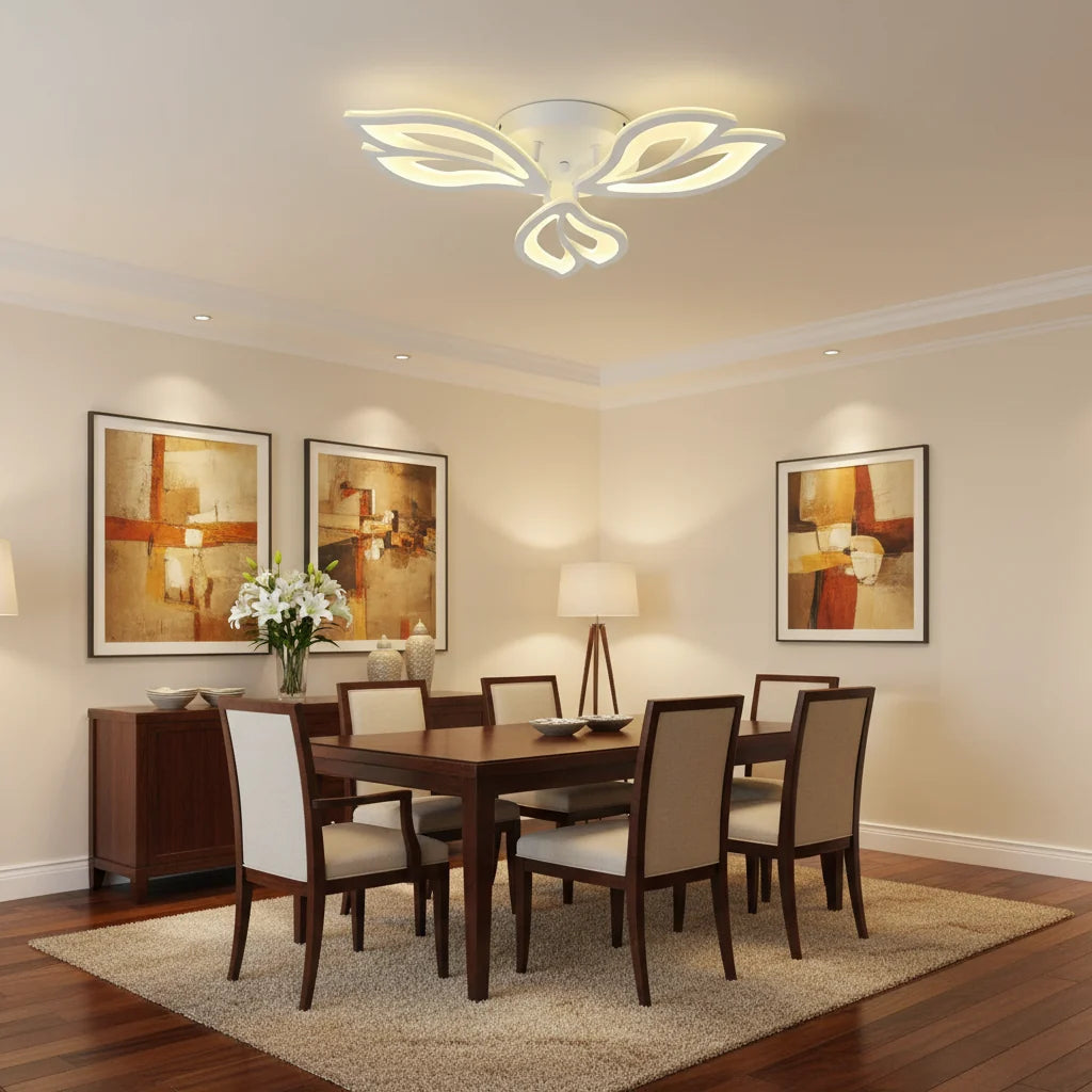 Lustra LED cu telecomanda LILY 40W, 3 Elemente, lumina Rece/Calda/Neutra, Dimabila, Alb Lustre LED cu Telecomanda Default Title Alessandro Design