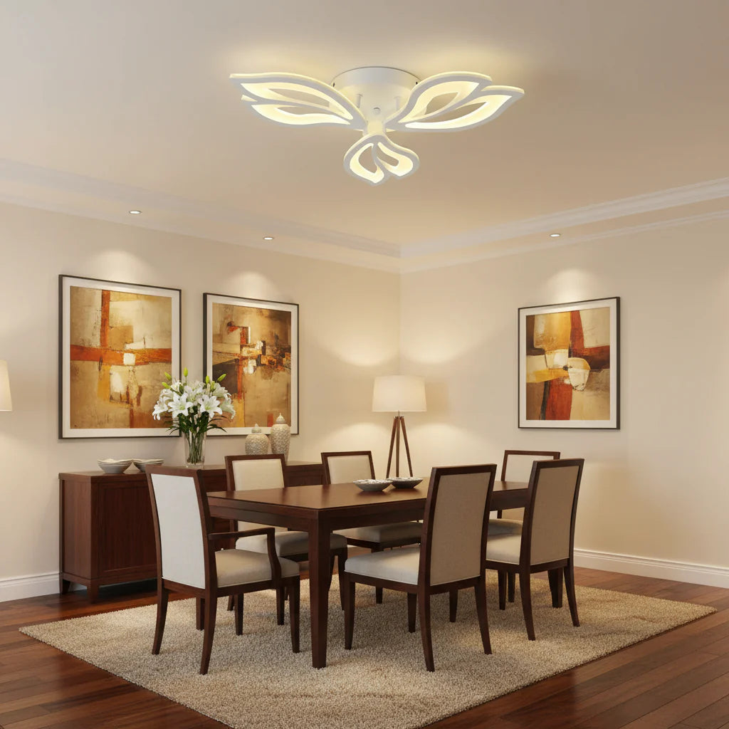 Lustra LED cu telecomanda LILY 40W, 3 Elemente, lumina Rece/Calda/Neutra, Dimabila, Alb Lustre LED cu Telecomanda Default Title Alessandro Design