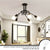 Lustra Modernist Penta 5, 5x E27, Negru, Design Modern
