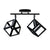 Lustra Forma Cub, STRUKTUR Duo, 2xE27, Negru, Metal