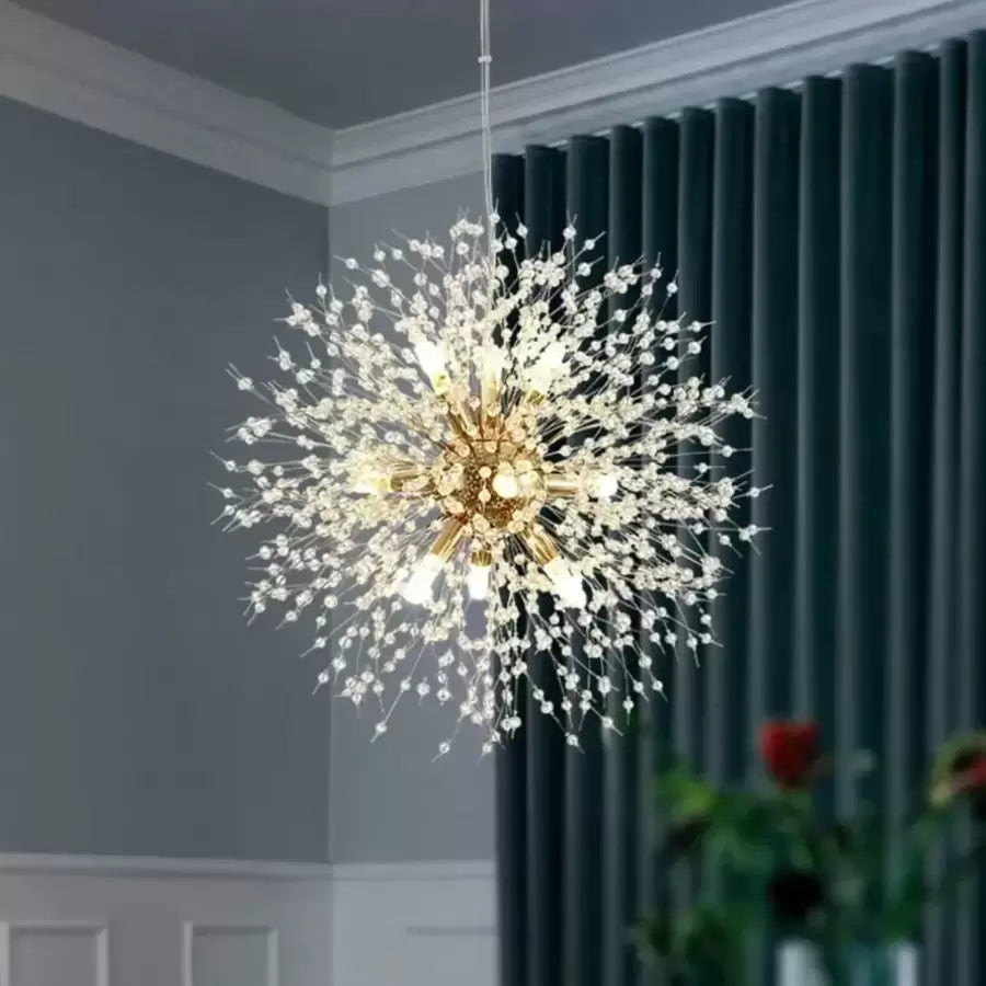 Candelabru Cristal Schönbrunn, 6x G9, Diametru 40cm, Auriu Lucios, Inaltime Reglabila Candelabre Moderne Default Title Alessandro Design