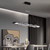 Lustra LED suspendata cu telecomanda WAVE, 76W, 4 Cercuri, lumina Rece/Calda/Neutra, Dimabila, Negru, Inaltime Reglabila