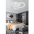Lustra LED NOVA Rotonda cu Cristale, 3 Surse de Lumina, RGB, cu Telecomanda, 154W, Alb & Inox
