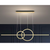 Lustra LED suspendata cu telecomanda CASSANDRA, 42W, lumina Rece/Calda/Neutra, Dimabila, Auriu, Inaltime Reglabila