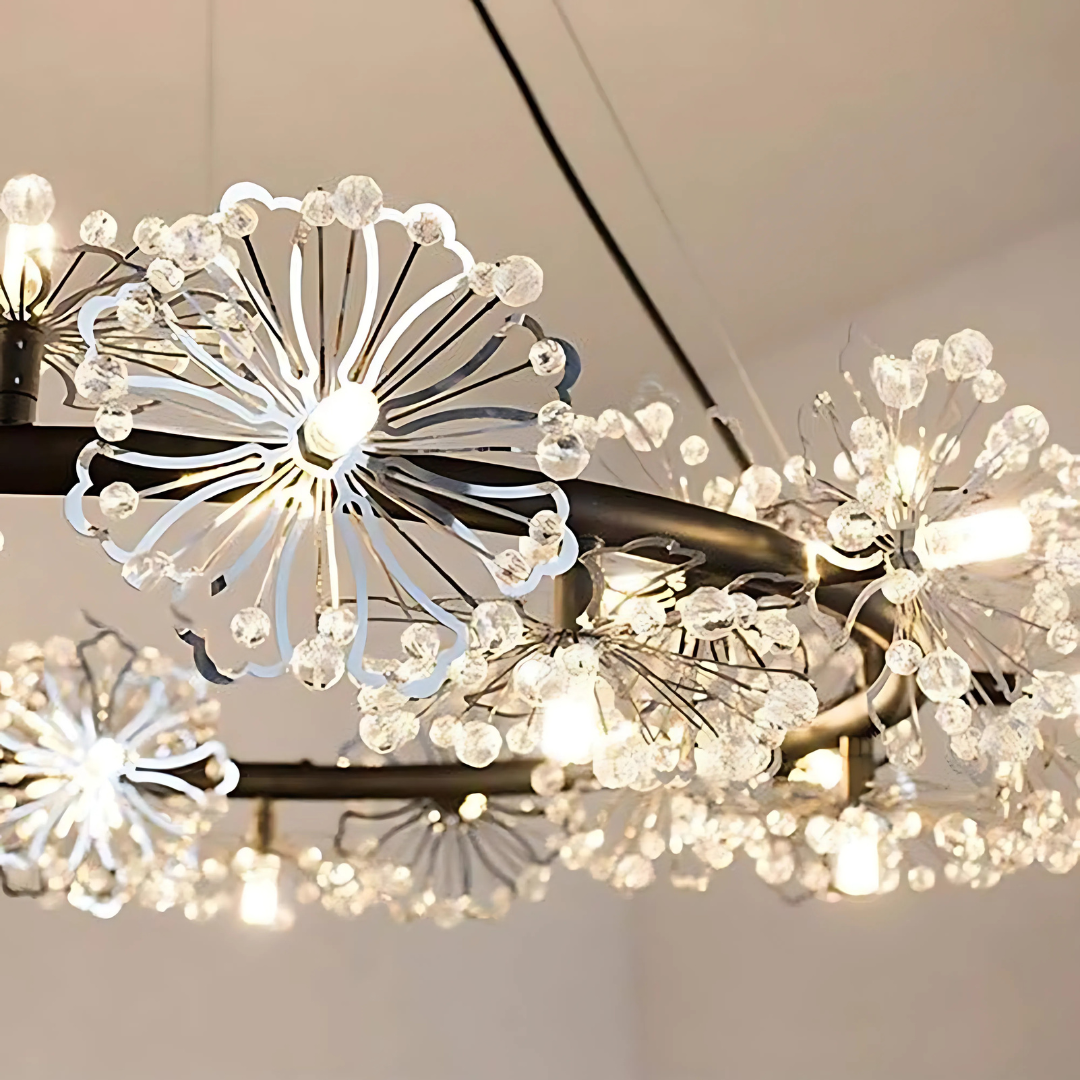 Candelabru Cristal PETERHOF Magno, Diametru 62cm, 20X G4, Negru, Inaltime Reglabila Candelabre Cristal Default Title Alessandro Design