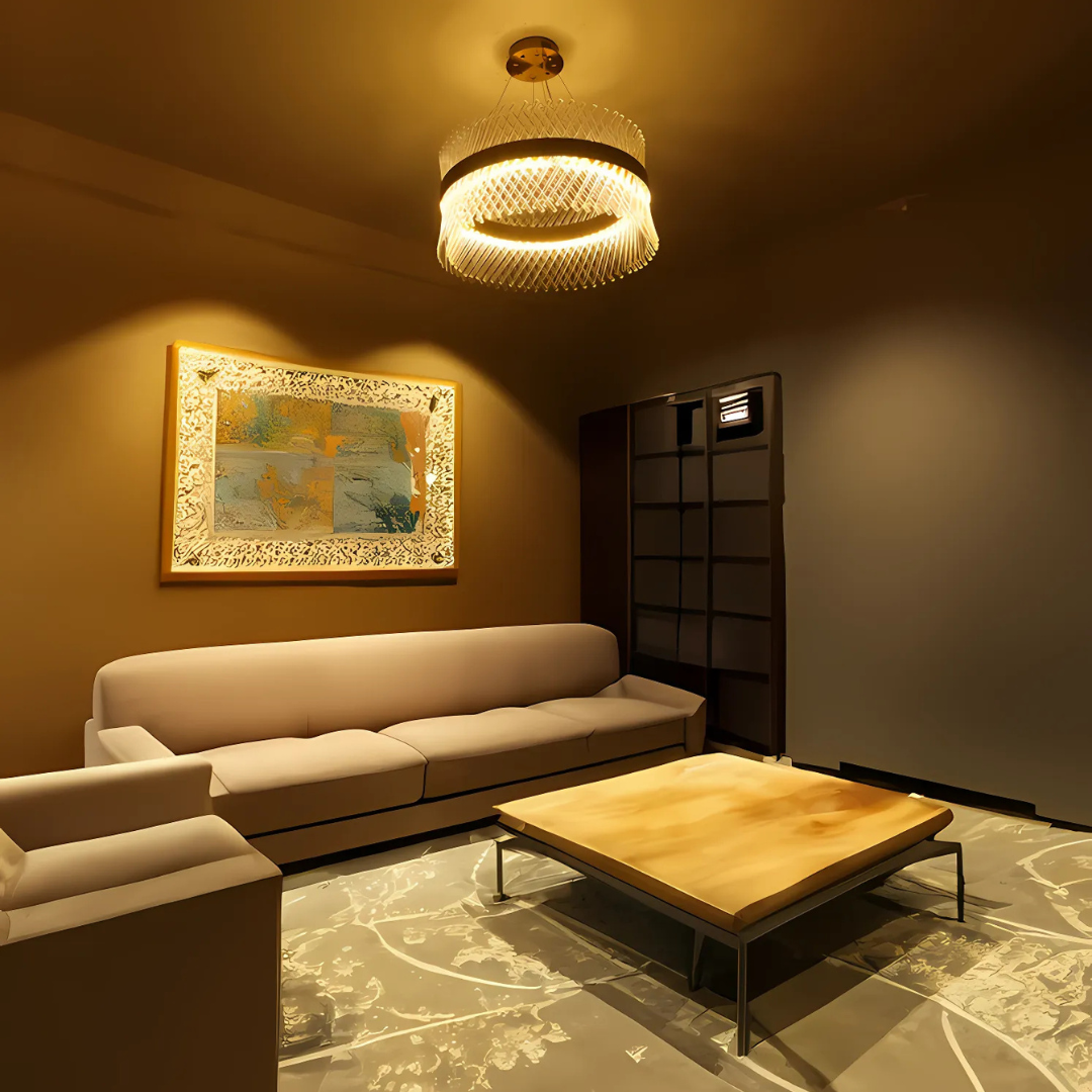 Candelabru Cristal ALHAMBRA Supremo, LED, 160W, Diametru 80cm, Lumina Calda/Rece/Neutra, Dimabil, Inaltime Reglabila, Auriu