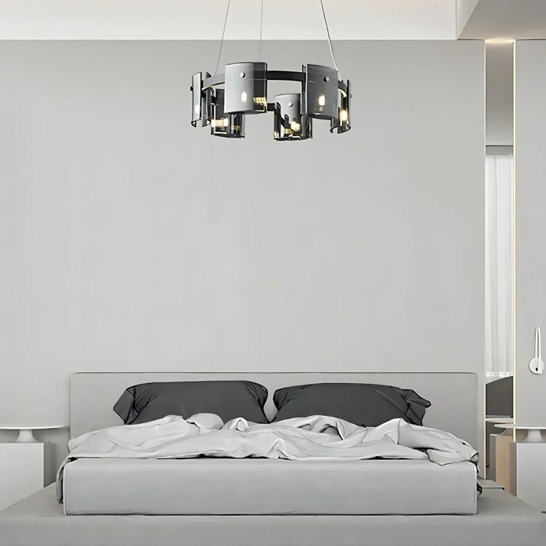Candelabru Modern, Valmontreux Largo, 6xG9, Diametru 60cm, Negru, Inaltime Reglabila Candelabre Moderne Default Title Alessandro Design