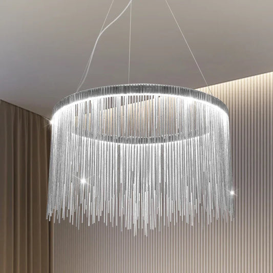 Lustra LED suspendata cu telecomanda ILLUMINA MAGNUS, 38W, lumina Rece/Calda/Neutra, Dimabila, Argintiu Candelabre Moderne Default Title Alessandro Design