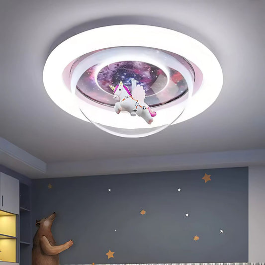 Lustra LED UNICORN, 60W, 50cm, lumina Rece/Calda/Neutra, Roz Lustre Copii Default Title Alessandro Design