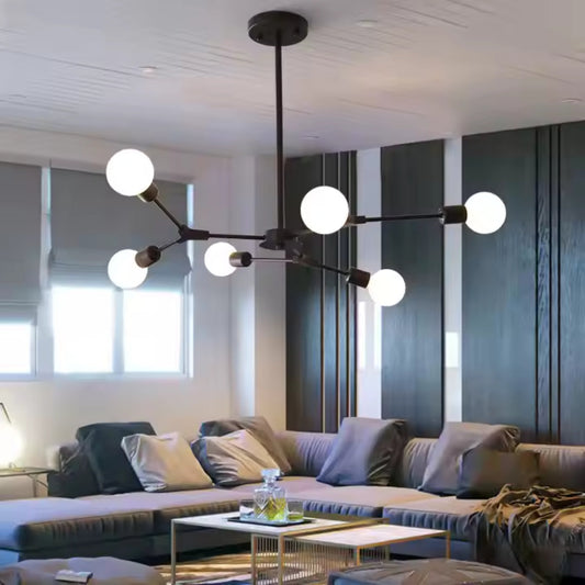 Lustra Architek Hexa, 6xE27, 90x80, Negru, Metal Lustre Moderne Default Title Alessandro Design