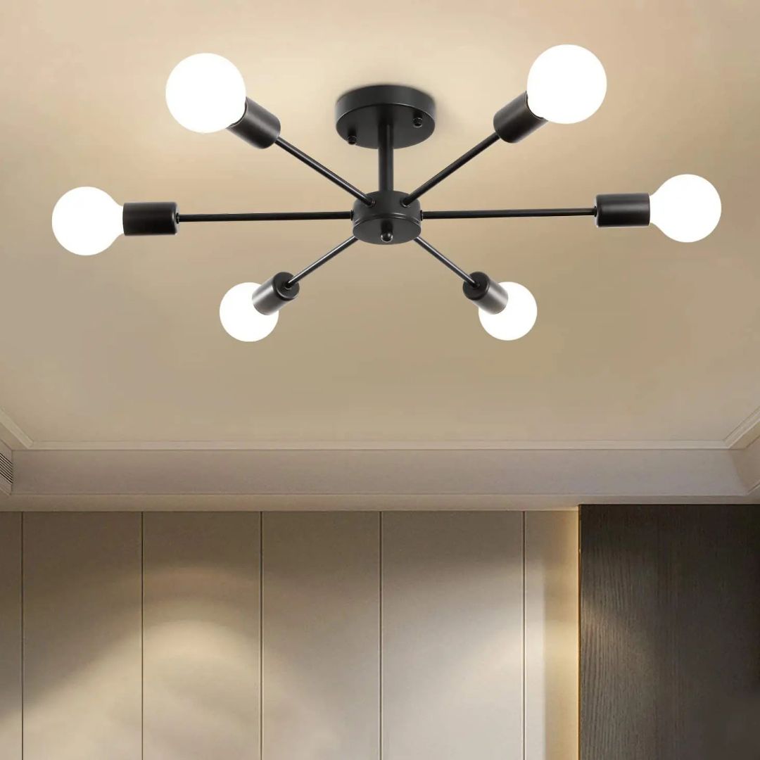 Lustra Mikkos 6XE27 Negru