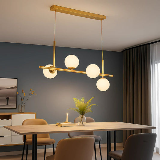 Lustra cu bec moderna LOFT Pavilion, 4x G9, Auriu, Metal, Inaltime Reglabila Lustre Moderne Default Title Alessandro Design