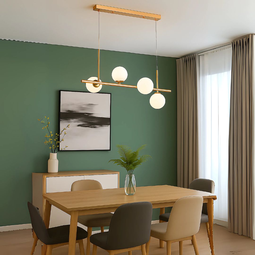 Lustra cu bec moderna LOFT Pavilion, 4x G9, Auriu, Metal, Inaltime Reglabila Lustre Moderne Default Title Alessandro Design