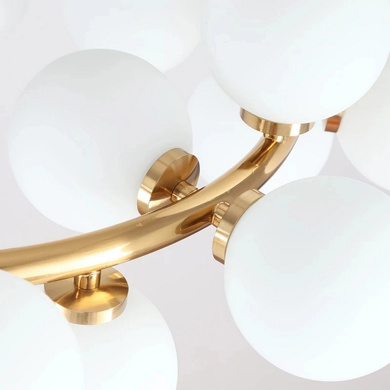 Lustra LOFT Chamber, 15x G9, Alb Auriu, Metal, Inaltime Reglabila, Modern Lustre Moderne Default Title Alessandro Design