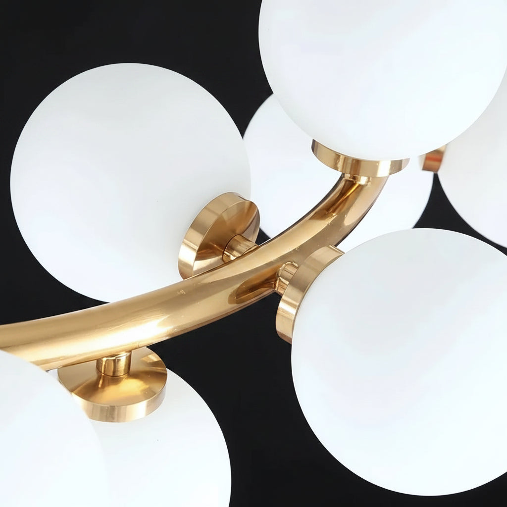 Lustra LOFT Chamber, 25x G9, Alb Auriu, Metal, Inaltime Reglabila, Modern Lustre Moderne Default Title Alessandro Design
