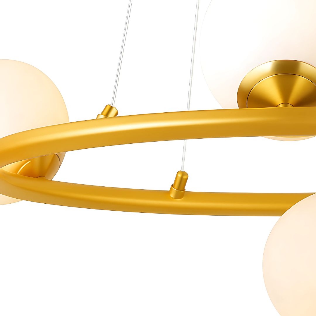 Lustra LOFT Chamber, 5x G9, Alb Auriu, Metal, Inaltime Reglabila, Modern Lustre Moderne Default Title Alessandro Design