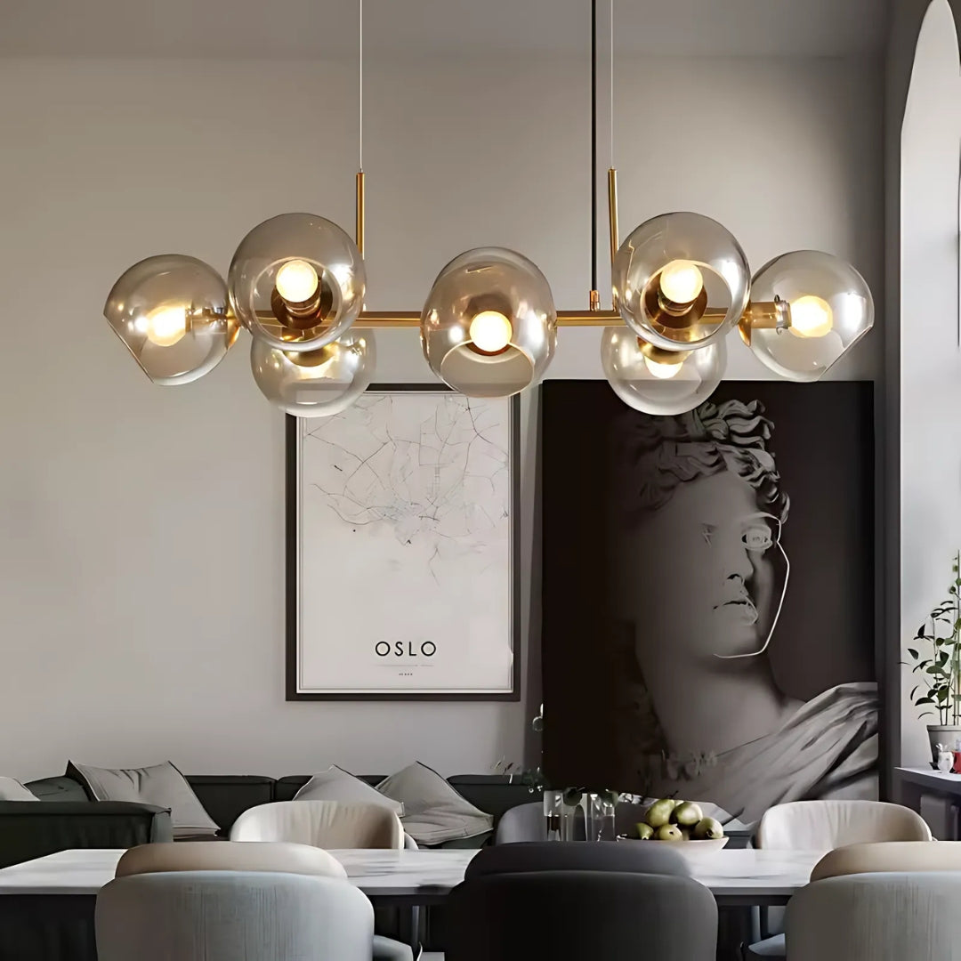 Lustra cu Glob, MODEST Grand, 8xE27, Auriu, Metal Lustre Moderne Default Title Alessandro Design