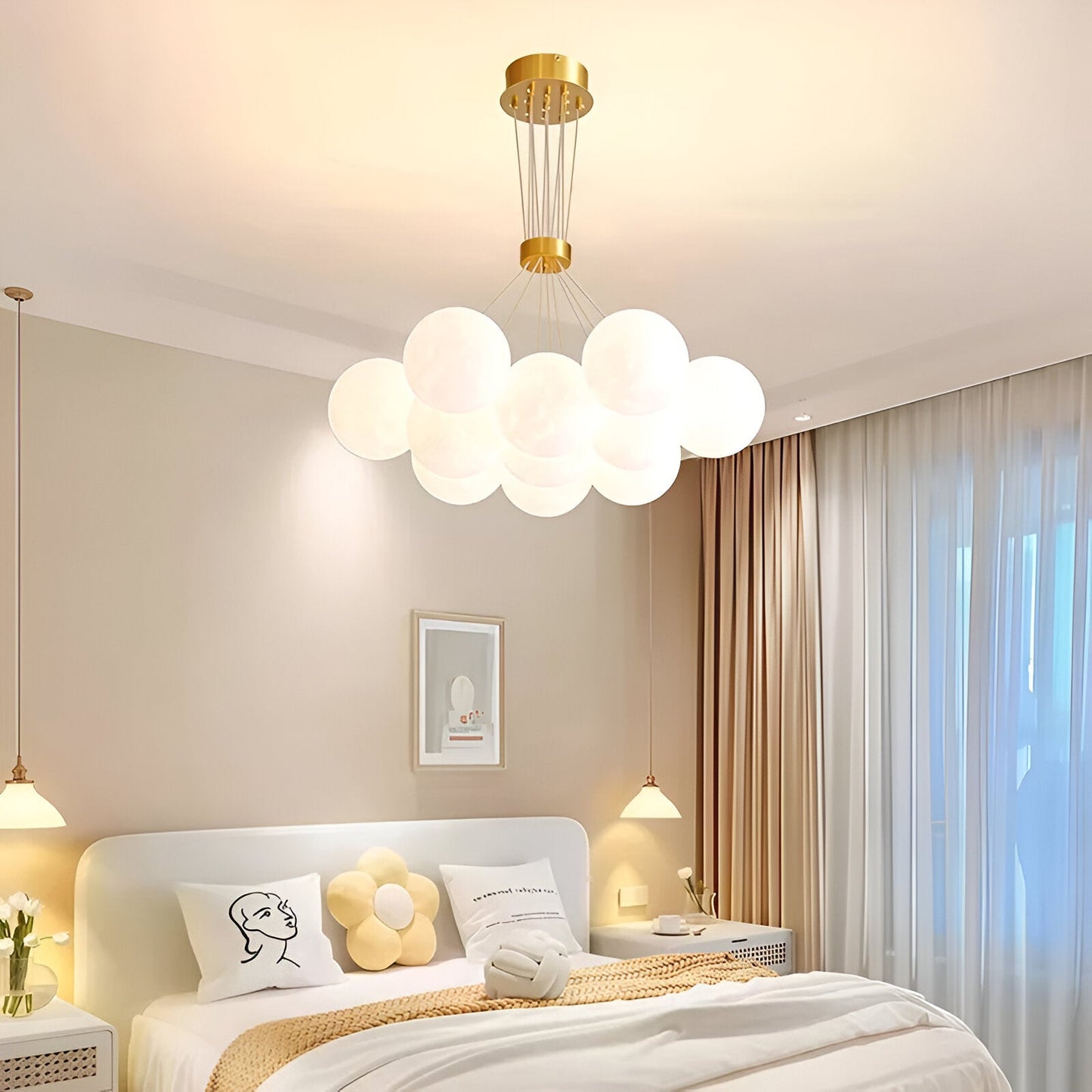Lustra MODERNA LOFT Bagliore, Glob, 11xE27, Inaltime Reglabila, Auriu Lustre Moderne Default Title Alessandro Design