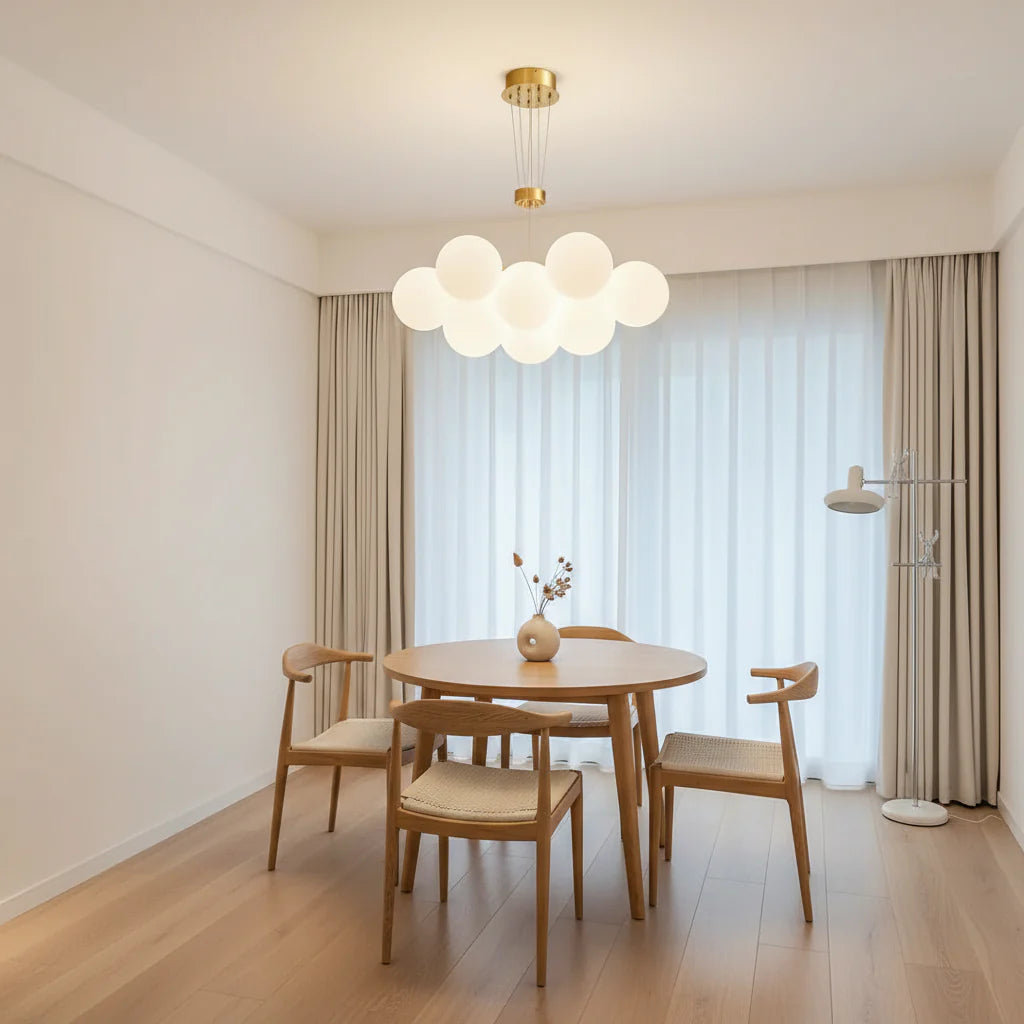 Lustra MODERNA LOFT Bagliore, Glob, 9xE27, Inaltime Reglabila, Auriu Lustre Moderne Default Title Alessandro Design