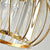 Lustra Cora 1XE27, Auriu, Metal si Sticla