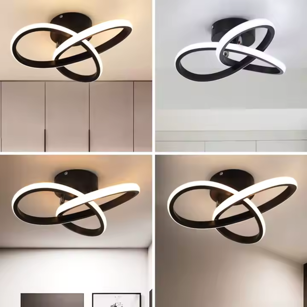 Lustra LED VERTEX Infinitum 13W, Lumina Rece/Calda/Neutra, Negru Lustre LED Default Title Alessandro Design