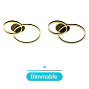 Lustra LED cu telecomanda LT511/30+40+50BK, 93W, 2 Cercuri, lumina Rece/Calda/Neutra, Dimabila, Negru