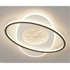 Lustra LED cu telecomanda VOLTA NERO, 125W, OVALA , lumina Rece/Calda/Neutra, Dimabila, Negru