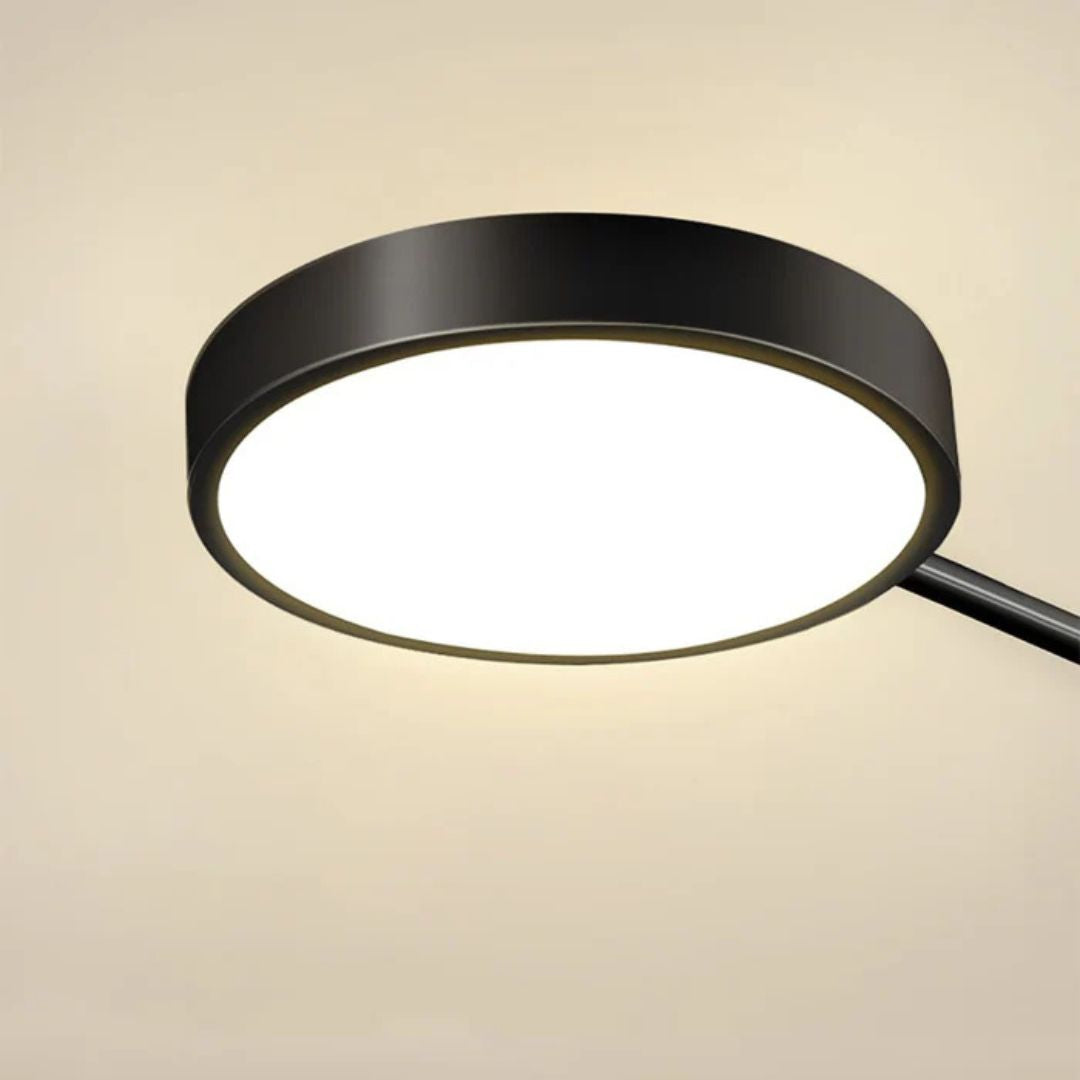 Lustra LED cu Telecomnda MARIA, 63W, 6 Elemente, Lumina Calda/Rece/Neutra, Dimabila, Negru