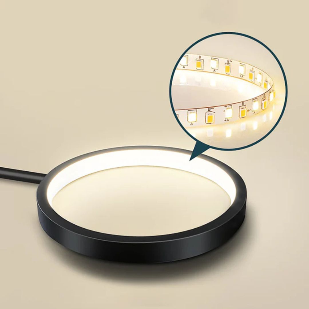 Lustra LED cu Telecomnda MARIA, 63W, 6 Elemente, Lumina Calda/Rece/Neutra, Dimabila, Negru