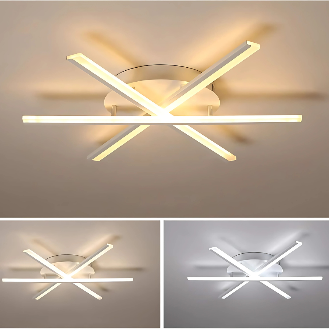 Lustra LED cu telecomanda ZOE, 40W, lumina Rece/Calda/Neutra, Dimabila, Alb