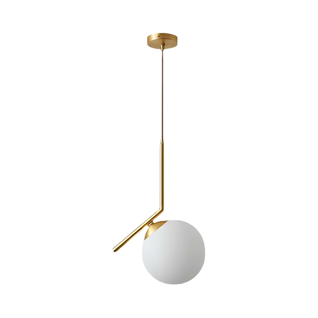 Pendul Joshua 1x E27 Alb Auriu