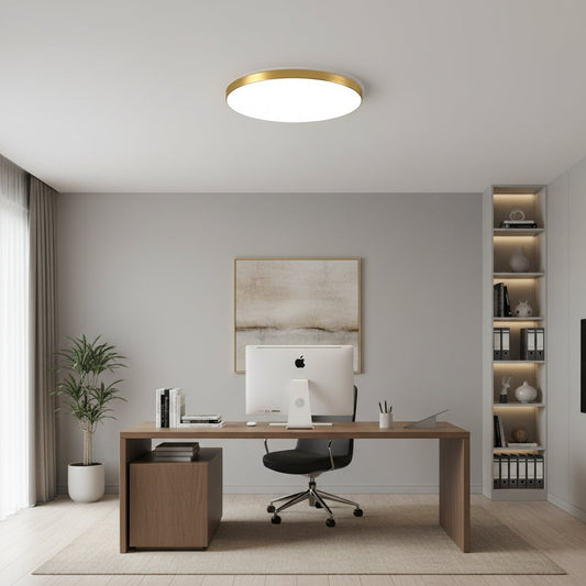 Plafoniera LED SOLIS 37cm 33W Lumina Rece Auriu