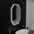 Oglinda LED Poligon 60X80cm Hexaluce Senzor MotionGlow Marcello Sistem Dezaburire Ceas & Termometru Dimabila