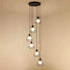 Lustra Forma Diamant, STRUKTUR, 6x E27, Negru, Metal