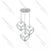 Lustra Forma Cub, STRUKTUR Cluster, 3xE27, Alb, Metal