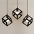 Lustra Forma Cub, STRUKTUR Linear Trio, 3x E27, Negru, Metal
