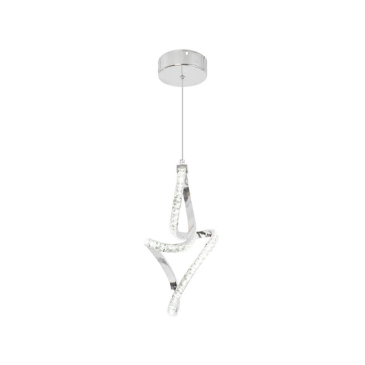 Pendul LED 24W, Cristal, Crom 7014CH