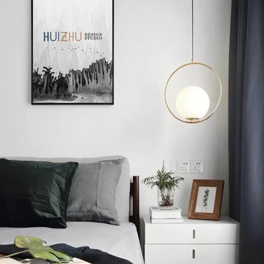 Lustra LOFT Haven, 1x E27, Alb Auriu, Metal, Inaltime Reglabila Lustre Moderne Default Title Alessandro Design