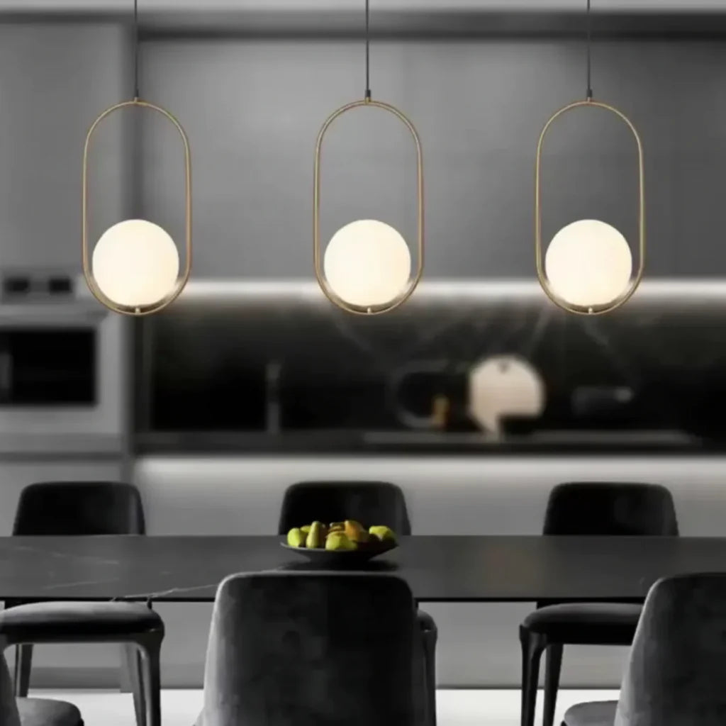 Lustra LOFT Gallery Modern, 1x E27, Alb Auriu, Metal, Inaltime Reglabila Lustre Moderne Default Title Alessandro Design