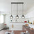 Lustra Forma Prism, Geo Trio, 3xE27, Negru, Metal