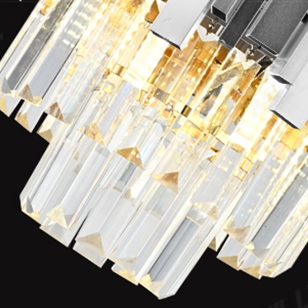Candelabru Cristal BLOIS Petito 3xE14, Diametru 30cm, Argintiu, Inaltime Reglabila Candelabre Cristal Default Title Alessandro Design
