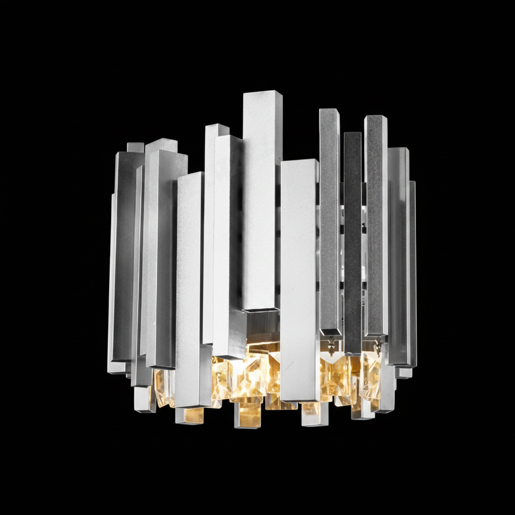 Candelabru Cristal BLOIS Petito 3xE14, Diametru 30cm, Argintiu, Inaltime Reglabila Candelabre Cristal Default Title Alessandro Design