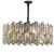Candelabru Cristal Melitina 6xE27, Diametru 49cm, Negru, Inaltime Reglabila
