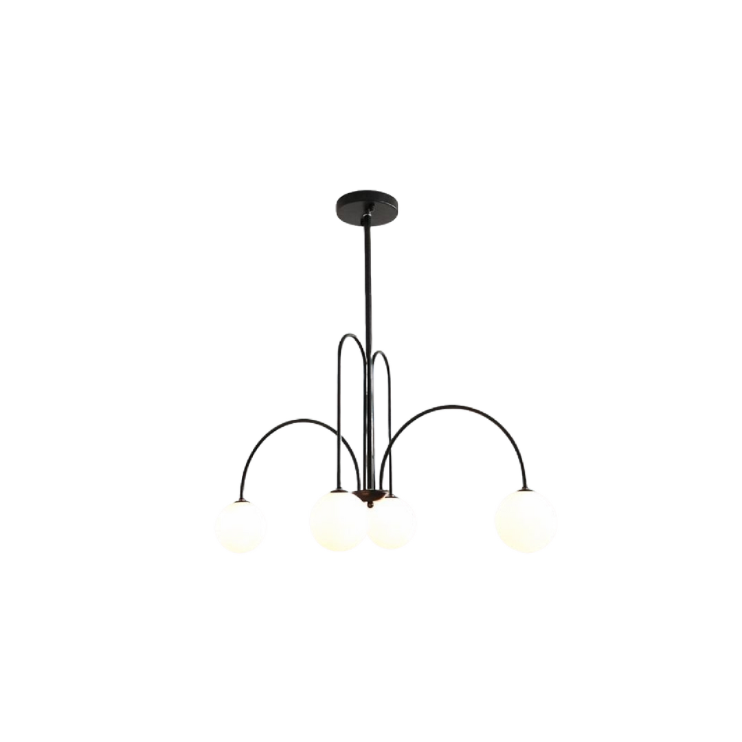 Lustra cu Abajur, Torino, 4xE14, Negru, Metal