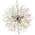 Candelabru Cristal Schönbrunn, 6x G9, Diametru 40cm, Argintiu Lucios, Inaltime Reglabila