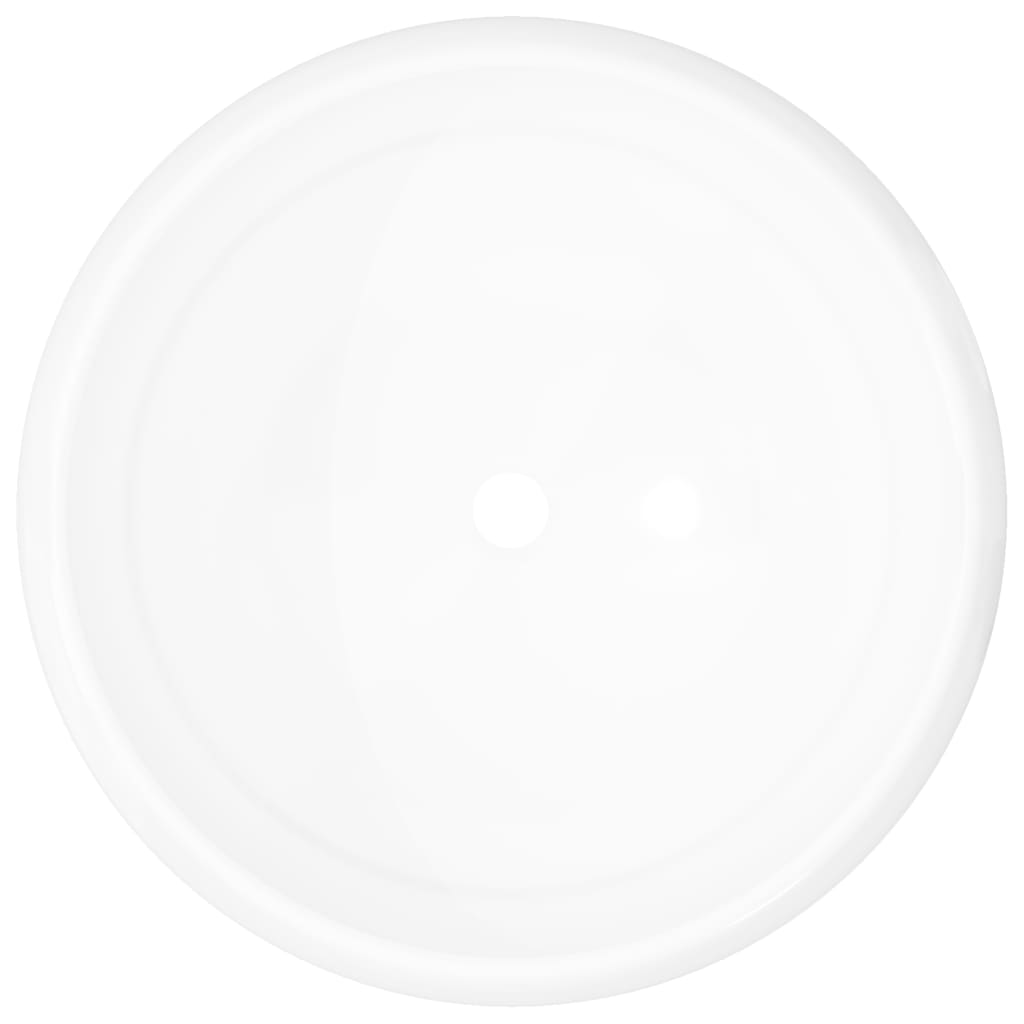 Chiuveta de baie rotunda, alb, 40 x 15 cm, ceramica